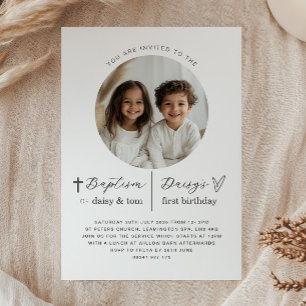 Gemensam baptism och inbjudan till foto på första 