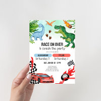 Gemensam dinosaurie- och racerbilssyskonfödelsedag