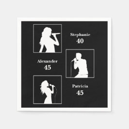 Gemensam födelsedag Tredubbla Roligten Minimalist  Pappersservett