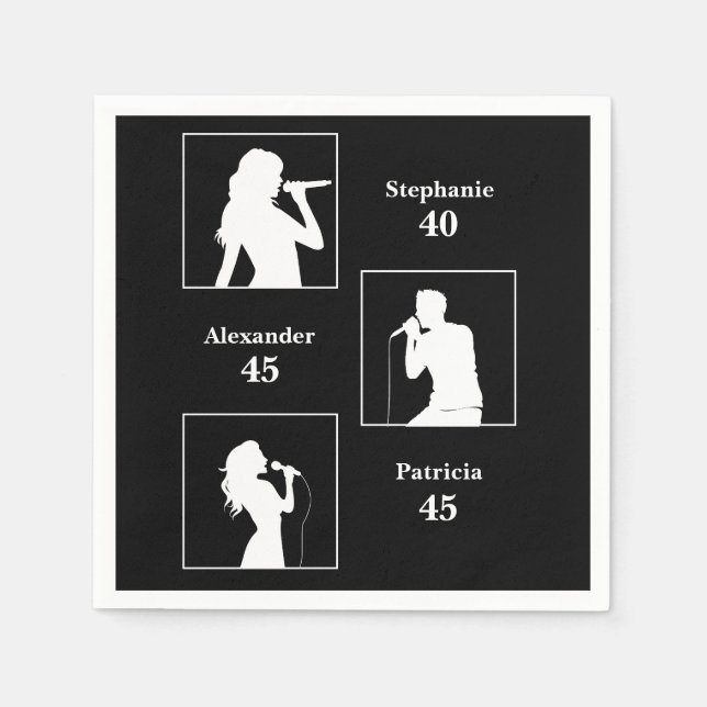 Gemensam födelsedag Tredubbla Roligten Minimalist  Pappersservett (Framsidan)