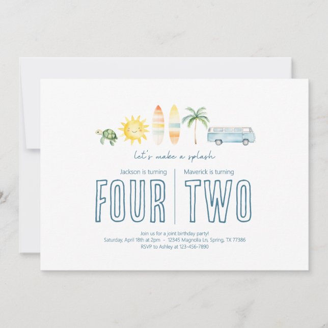 Gemensam Födelsedagsfest - Inbjudan till ämnespake (Framsida)