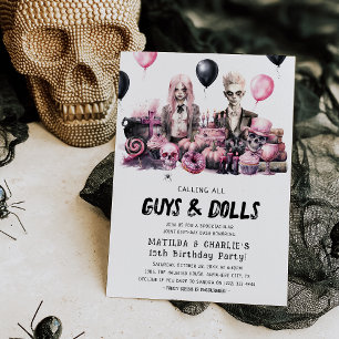 Gemensam Halloween-födelsedagsfest Inbjudningar
