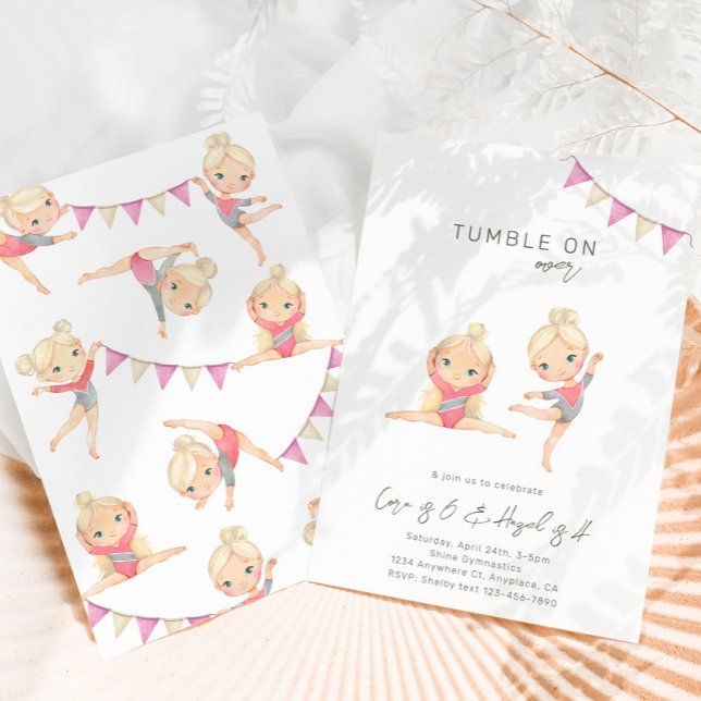 Gemensam inbjudan till Gymnastics Birthday (Skapare uppladdad)