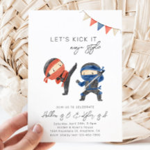 Gemensam inbjudan till Ninja-födelsedag | Karate P