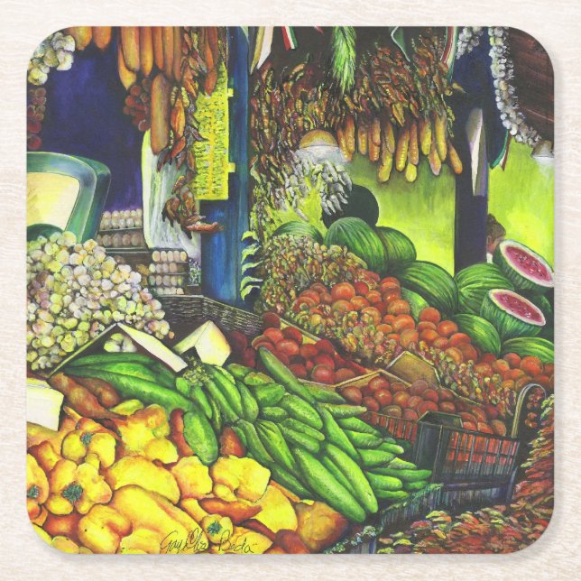 Gemensamma trådar för mänskliga interaktioner underlägg papper kvadrat (Framsidan)