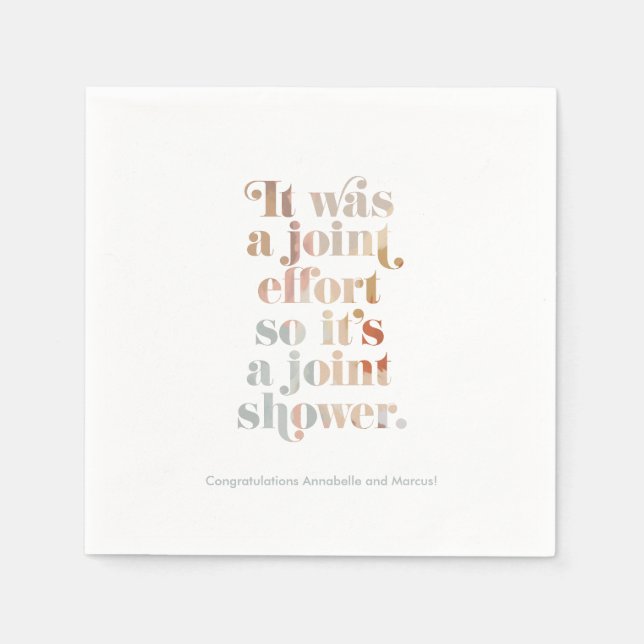 Gemensamt ansträngningspar Barnskor Pappersservett (Framsidan)