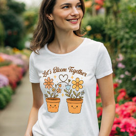 Gemensamt bloom - Cute Plant Kärlek T Shirt