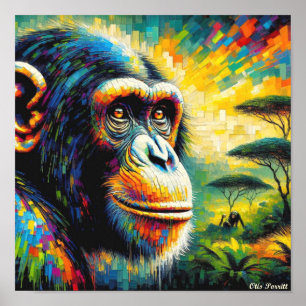 GEMENSAMT CHIMPANZEE 4 POSTER