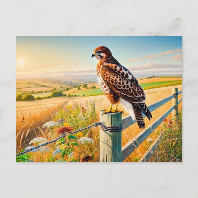 Gemensamt skvaller på stängslet över ängssken helg vykort (Framsida)