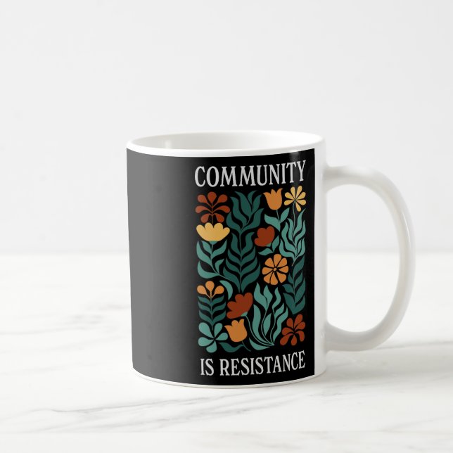 Gemenskap är motstånd  kaffemugg (Höger)