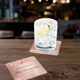  gemenskapen ro glitter namn i guld underlägg papper kvadrat