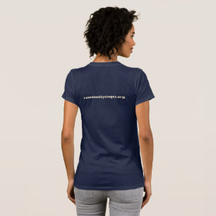 Gemenskapsstadier Kvinnors Mörk Tes w/Light Brev T Shirt