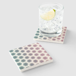 Gemetric blommönster Design - Pastell Popup Art Stenunderlägg