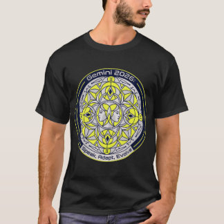 Gemini 2026 Twin Zodiac Mandala | Speak, Adapt, Ev T Shirt