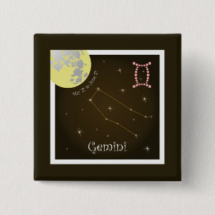 Gemini 21-21 juni Buttons Knapp