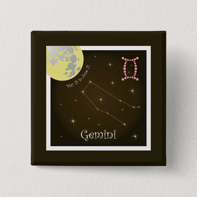 Gemini 21-21 juni Buttons Knapp (Framsida)