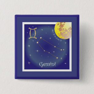 Gemini 21-21 juni Buttons Knapp