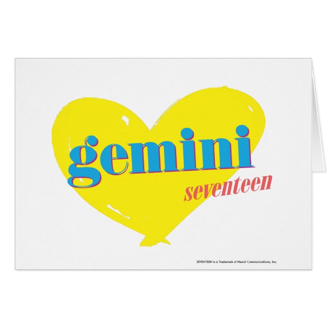 Gemini 3 hälsningskort (Framsidan Horizontal)