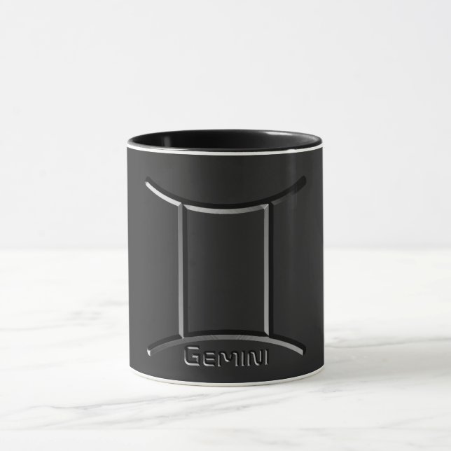 GEMINI, abstrakt utformning av Zodiac-signalen, Mugg (Center)