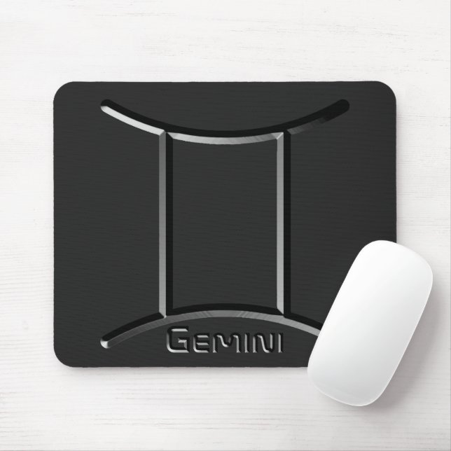 GEMINI, abstrakt utformning av Zodiac-signalen, Musmatta (Med mus)