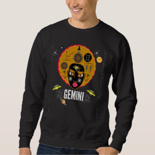 Gemini African American Women Zodiac Signs Lång Ärmad Tröja