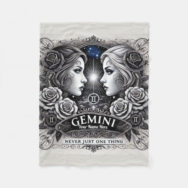 Gemini "Aldrig Bara en Sak" Fleece Blanket (Framsidan)