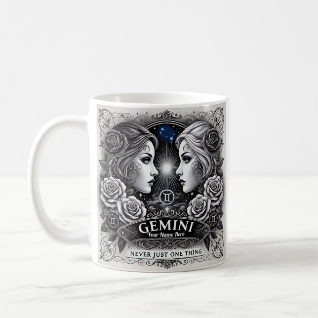 Gemini "Aldrig Bara en Sak" Zodiac Mugg (Vänster)
