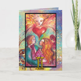 GEMINI,ÄLSKARE TAROT ASTROLOGY ZODIAC BIRTHDAY KORT