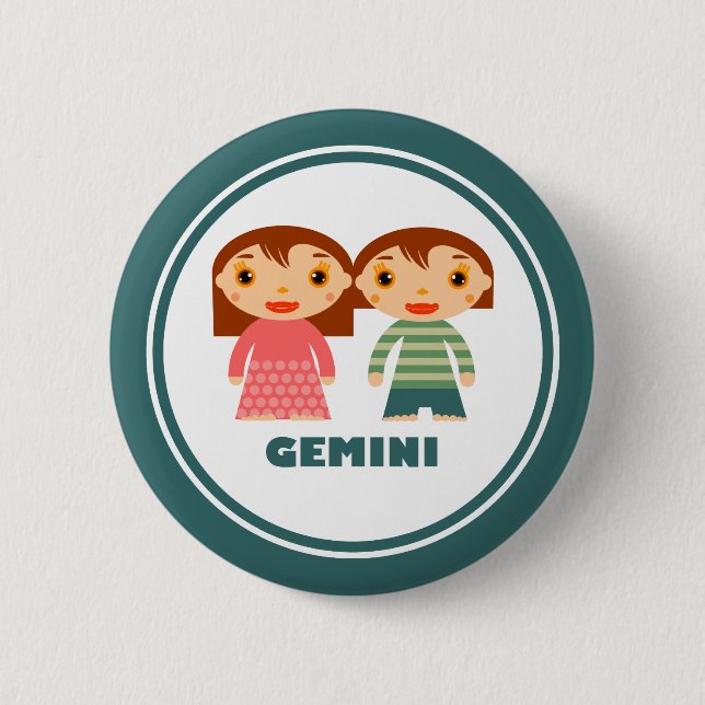 Gemini är mitt Zodiac-tecken Knapp (Framsida)