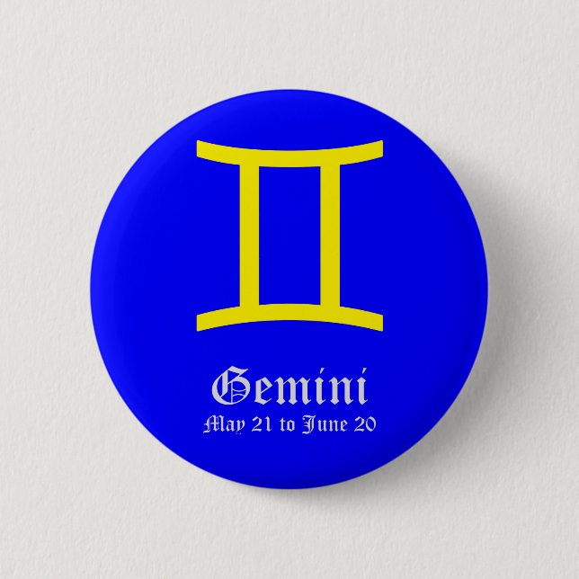 GEMINI ASTROLOGIC SIGN, SYMBOL ZODIAC KNAPP (Framsida)