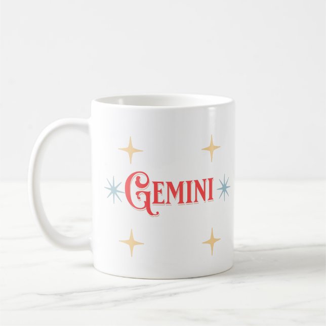 Gemini Astrological Sign Coffee Mugg (Vänster)