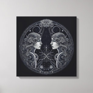 Gemini Astrological Sign May 21-June 20 Canvastryck