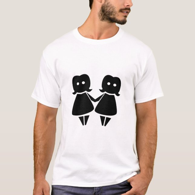 Gemini Astrological Symbol Sign T Shirt (Framsida)