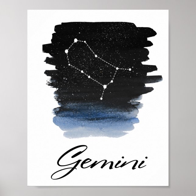 Gemini Astrological-tecken Poster (Framsidan)