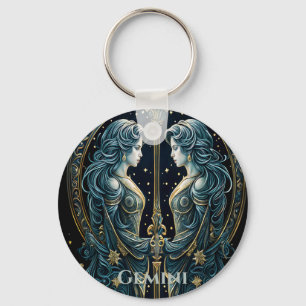 Gemini astrologitecken nyckelring