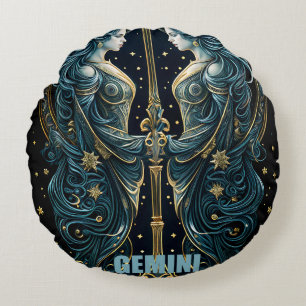 Gemini astrologitecken rund kudde