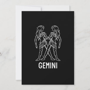 Gemini Astrology Birthday Gift Zodiac Signs Inbjudningar