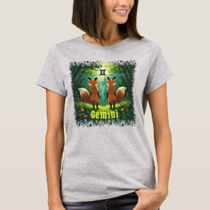 Gemini astrology, födelsetecken zodiac fox twillin t shirt