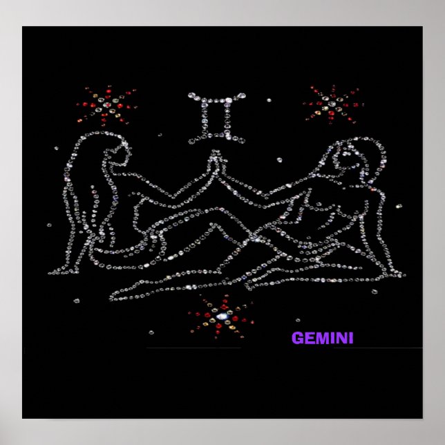 Gemini Astrology Poster (Framsidan)
