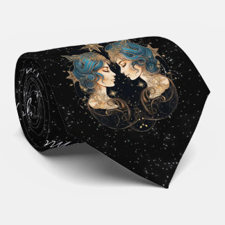 Gemini Astrology Zodiac Neck Tie Slips