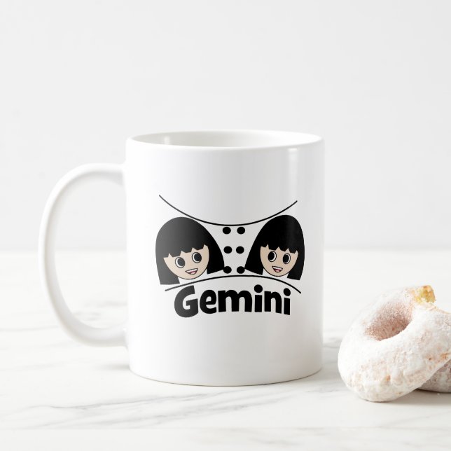 Gemini Astrology Zodiac Sign Kids Kaffemugg (Med munk)