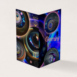 Gemini Birthday Card Kort