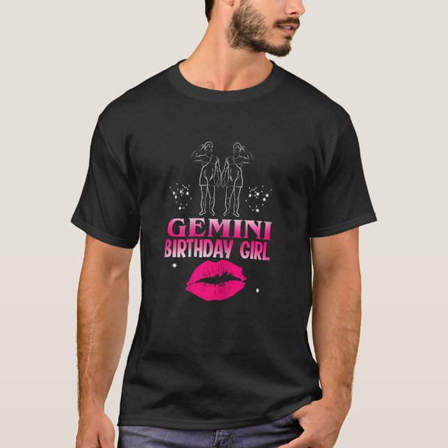 GEMINI BIRTHDAY GIRL 1 T SHIRT (Framsida)