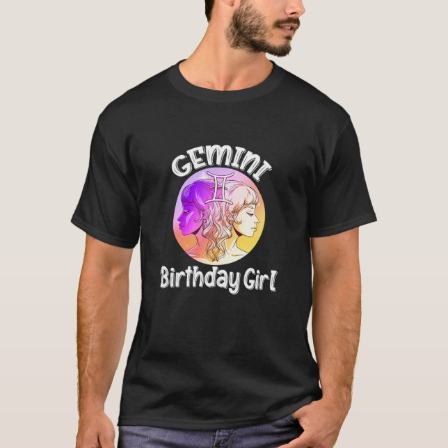 GEMINI BIRTHDAY GIRL T SHIRT (Framsida)