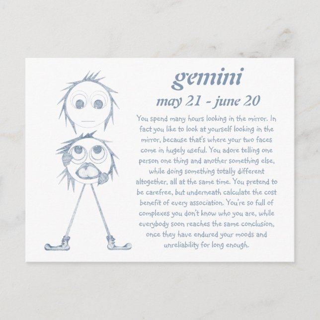 Gemini [ - BitchScope - ] vykort (Framsida)