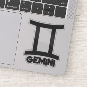 Gemini Bold Zodiac Stjärntecken Horoskop Anpassad Klistermärken