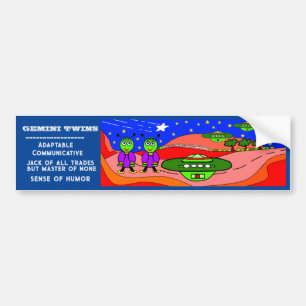 Gemini Bumper Sticker Bildekal