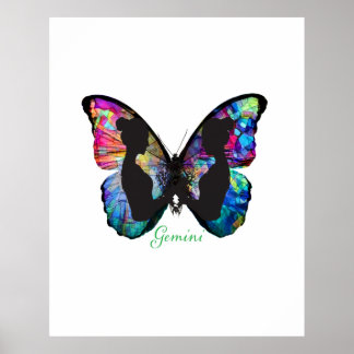 GEMINI - BUTTERFLIK &TWILLINGAR POSTER