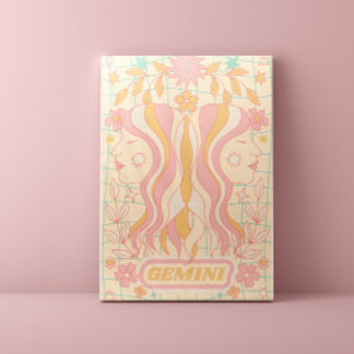 Gemini Celestial Zodiac Pastel Dreams Wall Arts Canvastryck