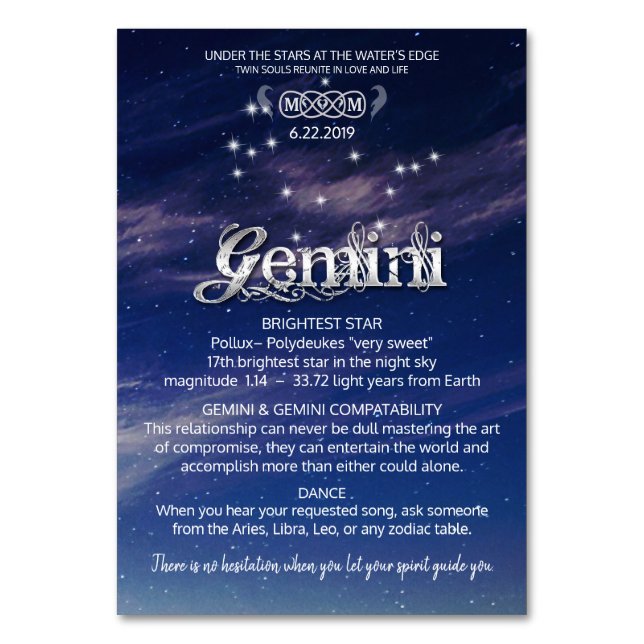 Gemini Centerbit Bord Card Bordsnummer (Framsidan)